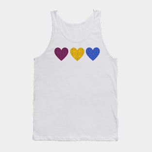 Heart Patterns in Primary Colors Tank Top